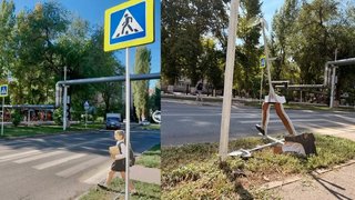 В Энгельсе вандалов заставили извиниться за нападение на картонных пешеходов