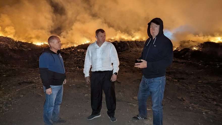 В Саратовской области загорелся очередной мусорный полигон