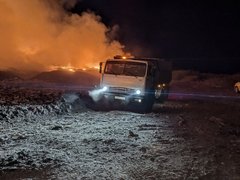В Саратовской области загорелся очередной мусорный полигон