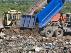 Пожар на мусорном полигоне в Балакове полностью потушили