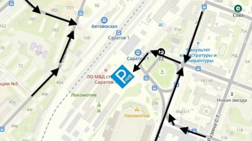В Саратове готовятся открыть парковку у вокзала: первое время она будет бесплатной