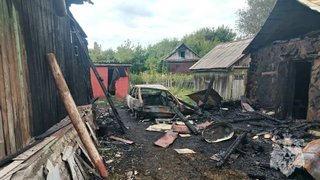 Молодой горожанин обгорел в 90-метровом пожаре