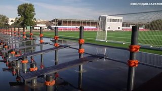 В саратовском артиллерийском училище открыли всепогодный стадион и реконструировали ФОК