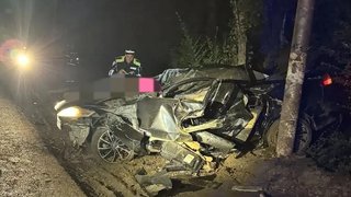 В Саратовской области женщина-водитель погибла в столкновении иномарки со столбом