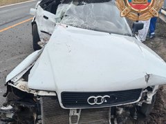Под Саратовом фура смяла Audi