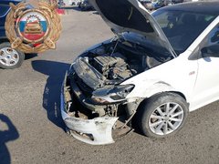 В Балакове Haval опрокинулся после столкновения с Mitsubishi