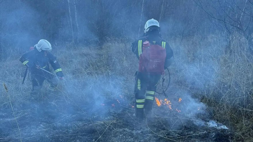 За тушением пожара у саратовского села Лох следят с помощью спутников
